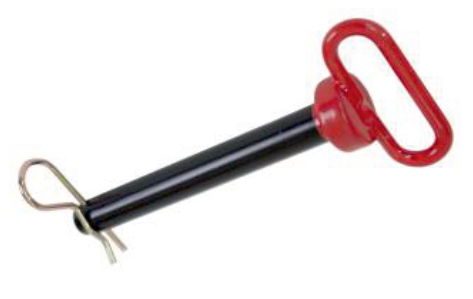 HITCH PIN WITH RED HANDLE (VINYL COATING)