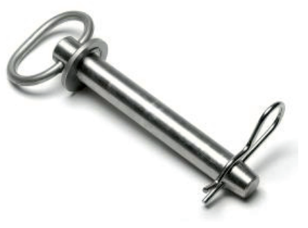 HITCH PIN WITH & WITHOUT LINCH PIN & CHAIN